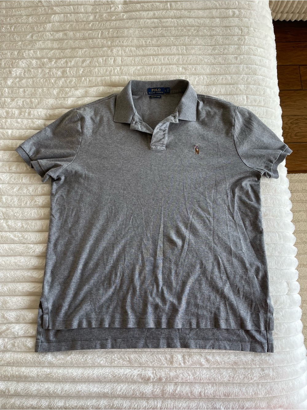 Polo by Ralph Lauren Men's Heather Gray Short-Sleeve Polo